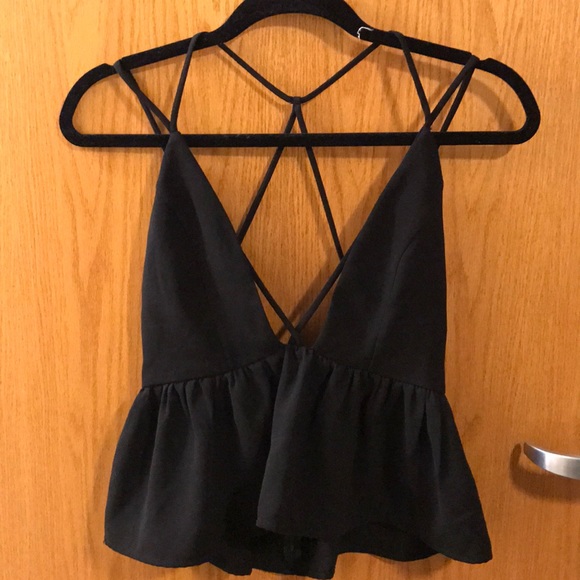 Urban Outfitters Tops - Black Peplum Strappy Tank Top